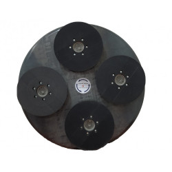 DYSK DO ZACIERACZKI LEWY 2X1170/2x1200mm Z 4 GŁOWICAMI OBROTOWYMI NA RZEP