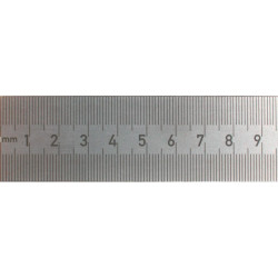Semi-rigid steel ruler BMI 2000 mm stainless steel