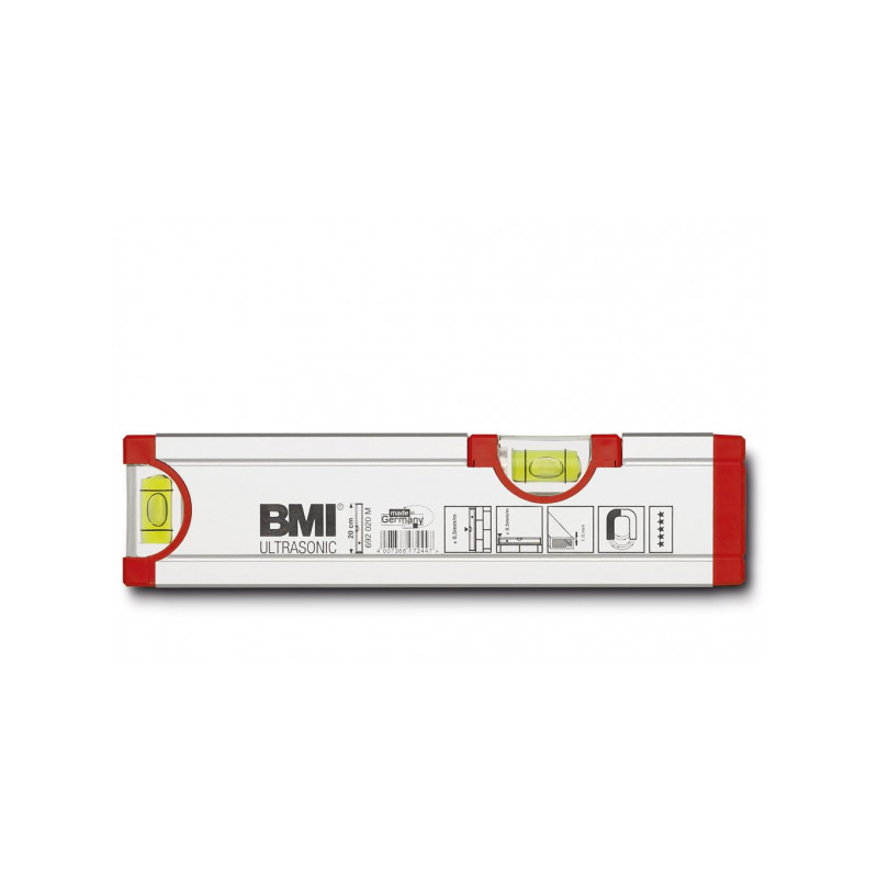 Magnetic aluminum level 20 cm BMI Ultrasonic for scaffolding | Great Price | Online Store - Norwit.pl