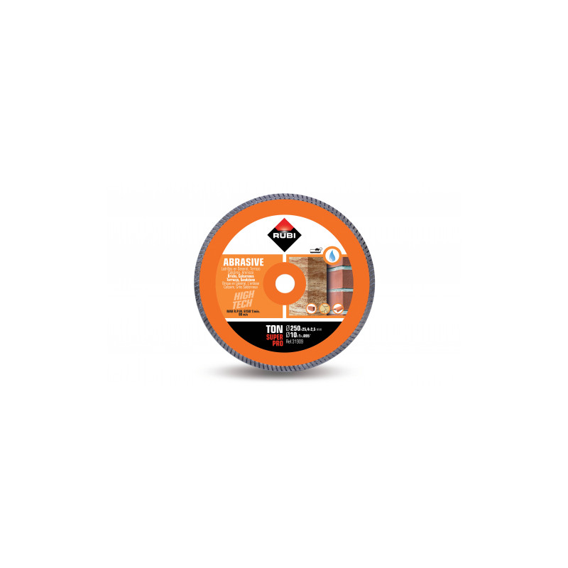 Diamond blade for abrasives, edging TURBO TON 250 SUPERPRO | Great Price | Online Store - Norwit.pl
