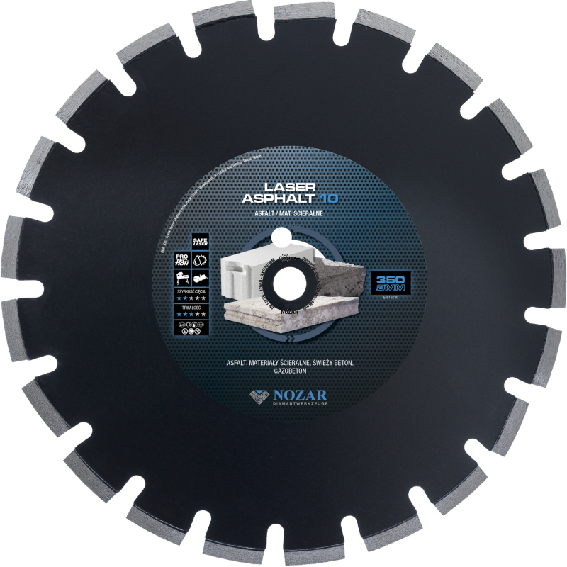 Nozar Laser Asphalt 10 350x25.4 mm diamond blade | Great Price | Online Store - Norwit.pl