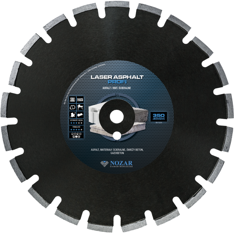 Tarcza diamentowa Nozar Laser Asphalt Profi 350x25,4 mm | Dobra Cena | Sklep Online - Norwit.pl Tarcza diamentowa Nozar Laser Asphalt Profi 350x25,4 mm | Dobra Cena | Sklep Online - Norwit.pl