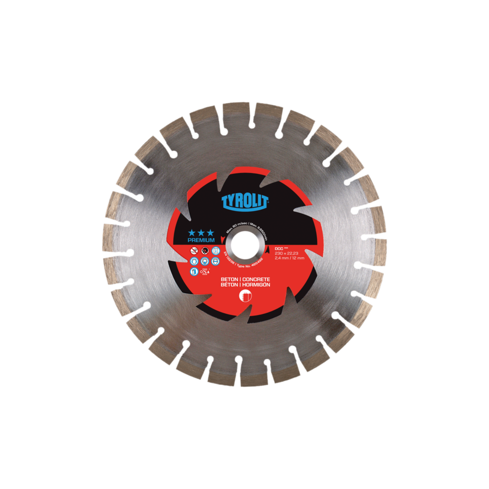 TYROLIT PREMIUM DCC 180 X 2,6 diamond disc | Great Price | Online Store - Norwit.pl