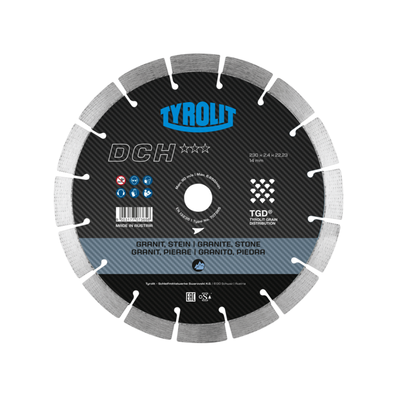 TYROLIT PREMIUM DCH TGD 230 X 2,4 MM diamond disc | Great Price | Online Store - Norwit.pl