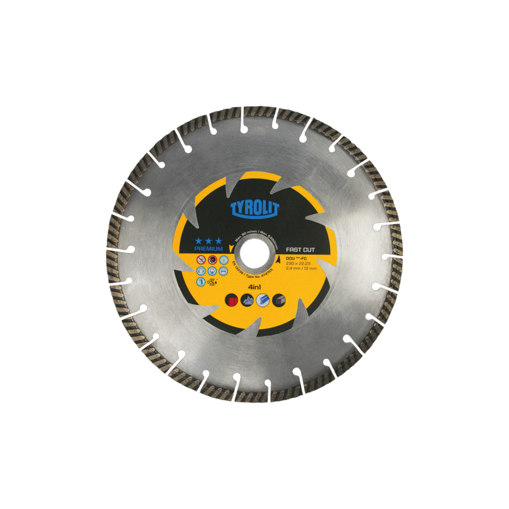 Tarcza diamentowa TYROLIT PREMIUM DCU-FC 4IN1 125 X 2 MM | Dobra Cena | Sklep Online - Norwit.pl