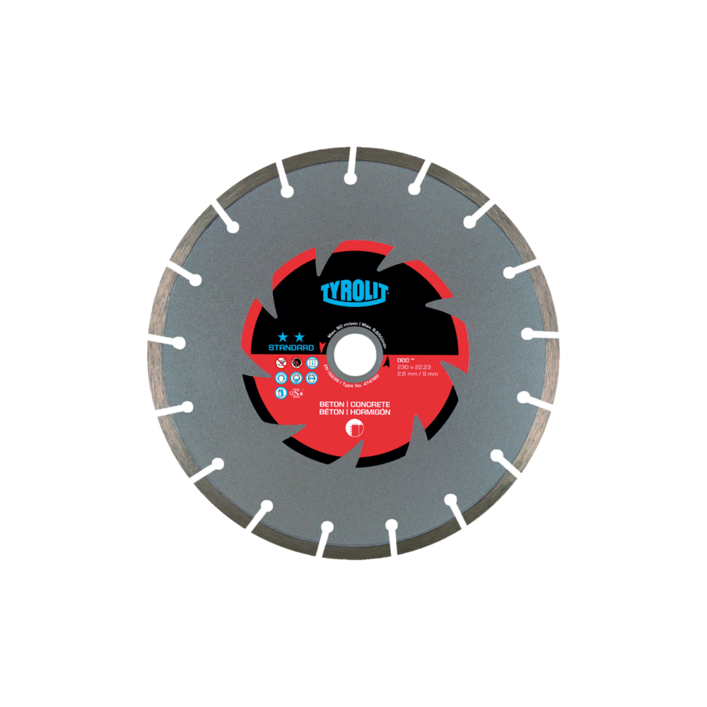 TYROLIT STANDARD DCC 350 X 3 MM diamond disc | Great Price | Online Store - Norwit.pl