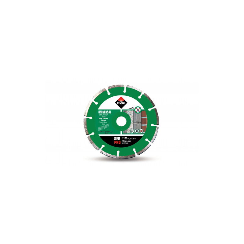Universal diamond blade for building mats, SEGMENT rim SEV 125 PRO | Great Price | Online Store - Norwit.pl Universal diamond blade for building mats, SEGMENT rim SEV 125 PRO | Great Price | Online Store - Norwit.pl