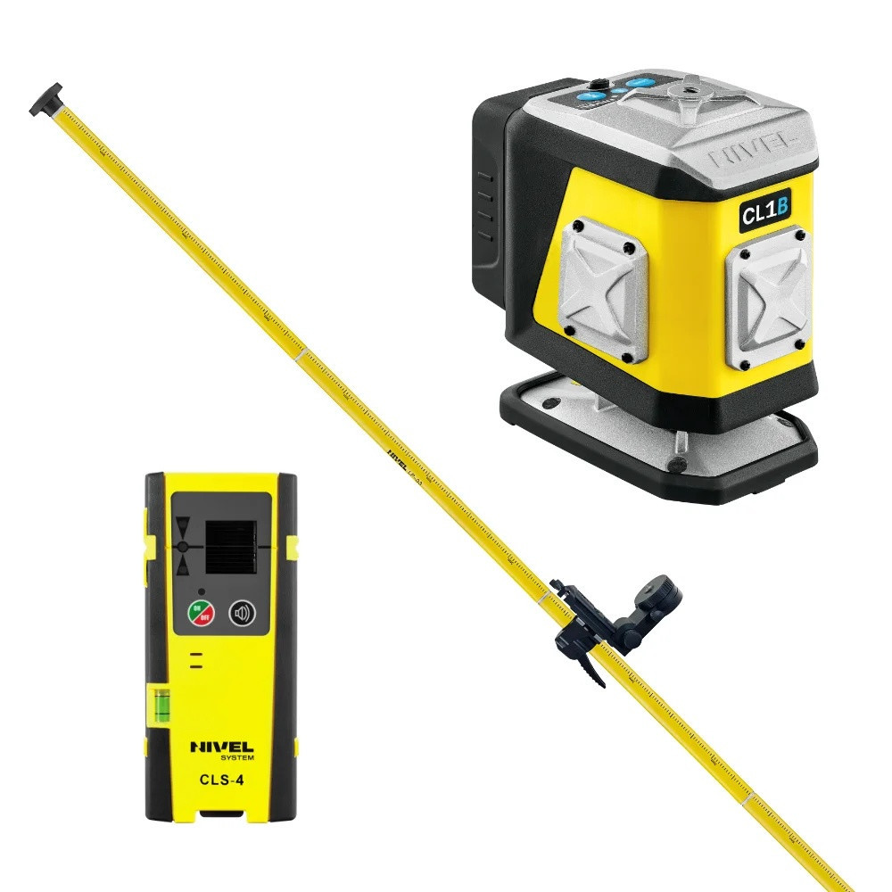 ZESTAW Laser krzyżowy Nivel System CL1B niebieski + statyw SJJ-M1 EX + tyczka LS24 + odbiornik CLS4 (kopiuj) | Great Price | Online Store - Norwit.pl