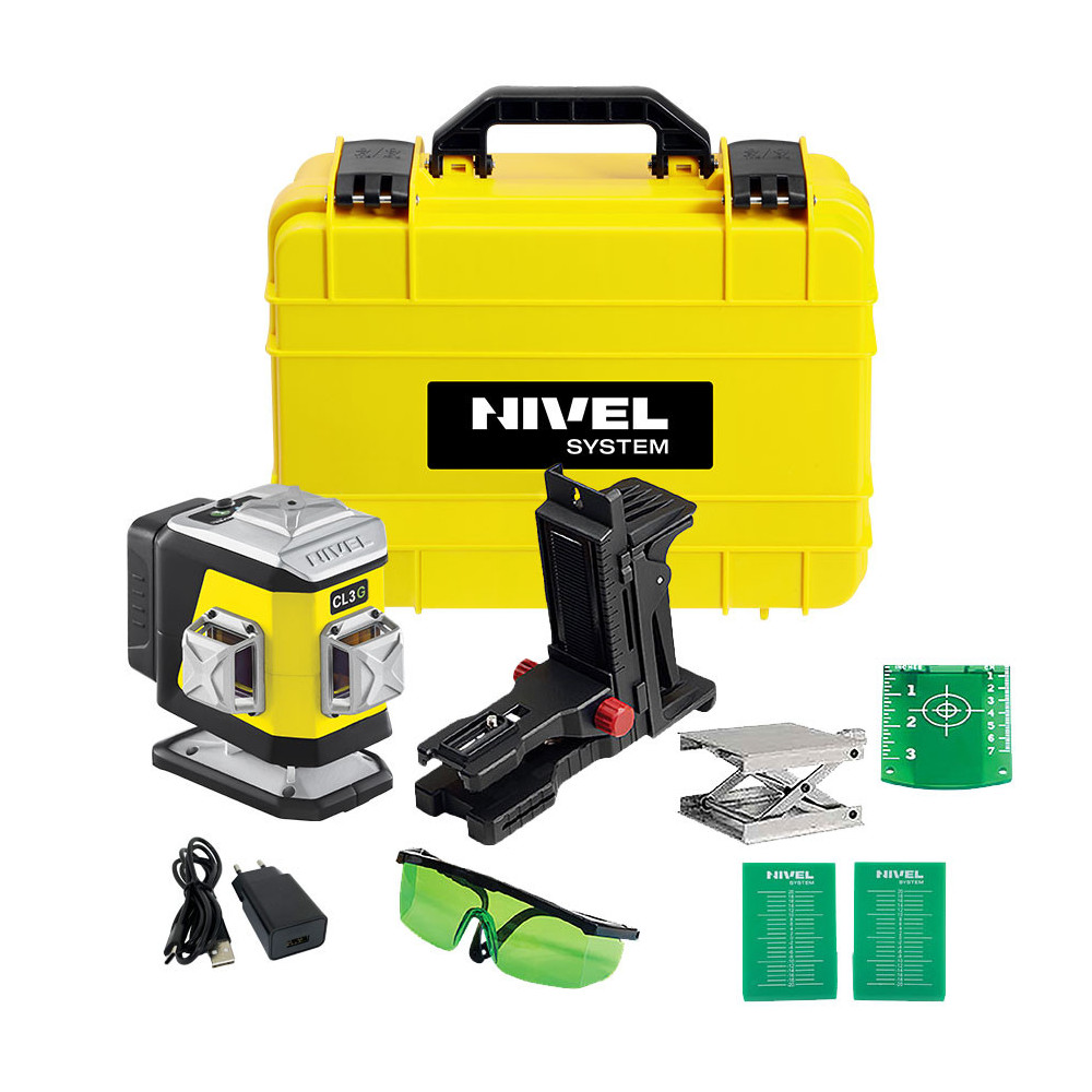 KIT Nivel System CL3G green cross line laser + SJJM1EX tripod + CLS4 sensor | Great Price | Online Store - Norwit.pl