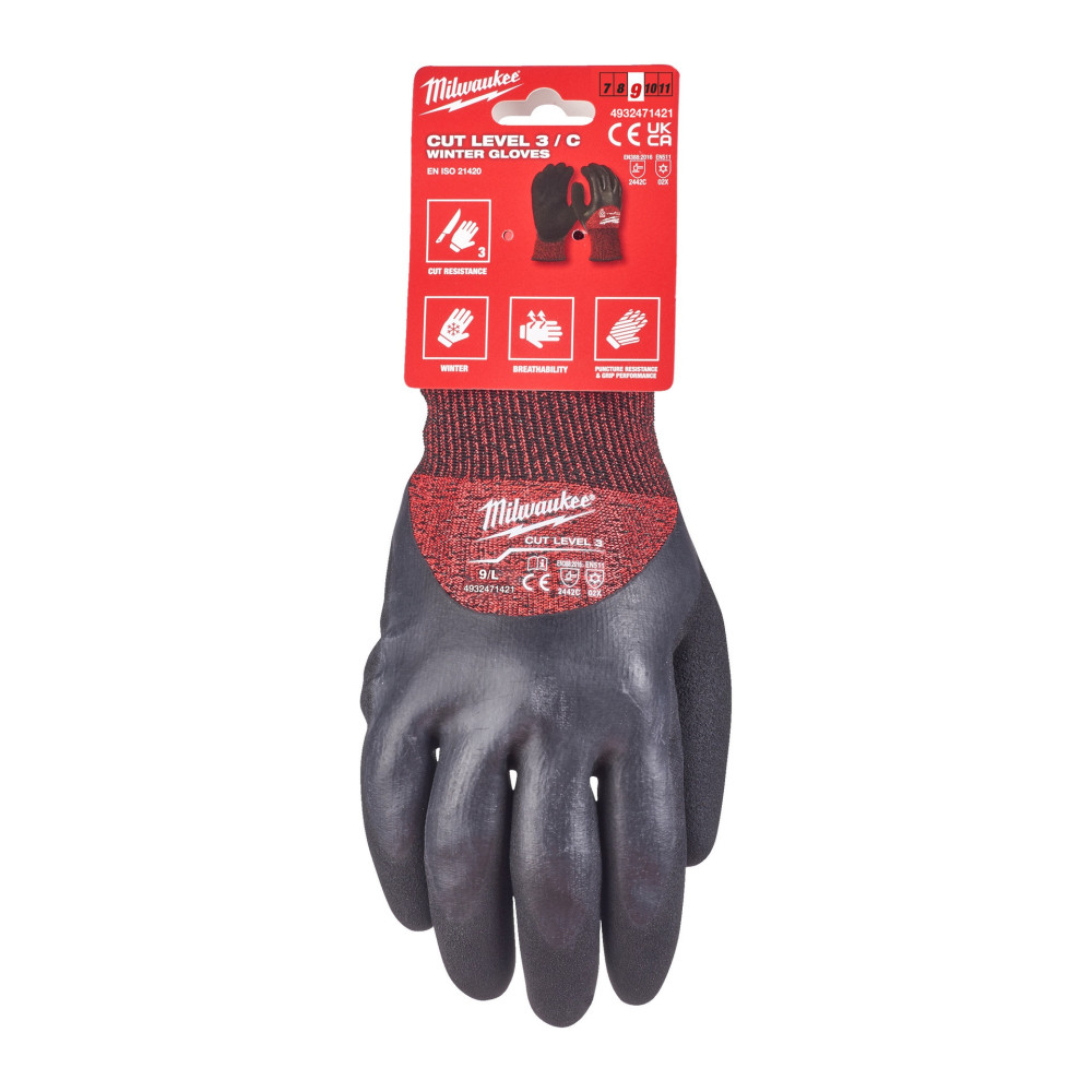Milwaukee Cut Resistant Gloves - Protection Level C | Cut C Gloves - 9/L - 1pc. | Great Price | Online Store - Norwit.pl