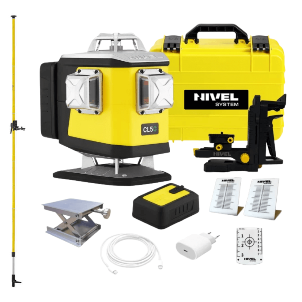 ZESTAW Laser krzyżowy Nivel System CL5G zielony + statyw SJJ-M1 EX + czujnik RD800 + łata LS-24 (kopiuj) | Great Price | Online Store - Norwit.pl