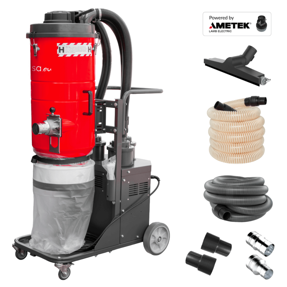 Toolsa Industrial Vacuum Cleaner TAMC3000 (3.6 Kw | 230 V | 3 HEPA H13 Filters)