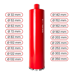 Wiertło diamentowe Toolsa Fast Arrix ⌀ 32–350 mm do twardego betonu | NORWIT.PL
