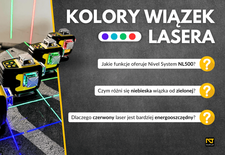 Jaki kolor lasera budowlanego wybrać? Czerwony, zielony czy niebieski? Jaki kolor lasera budowlanego wybrać? Czerwony, zielony czy niebieski?